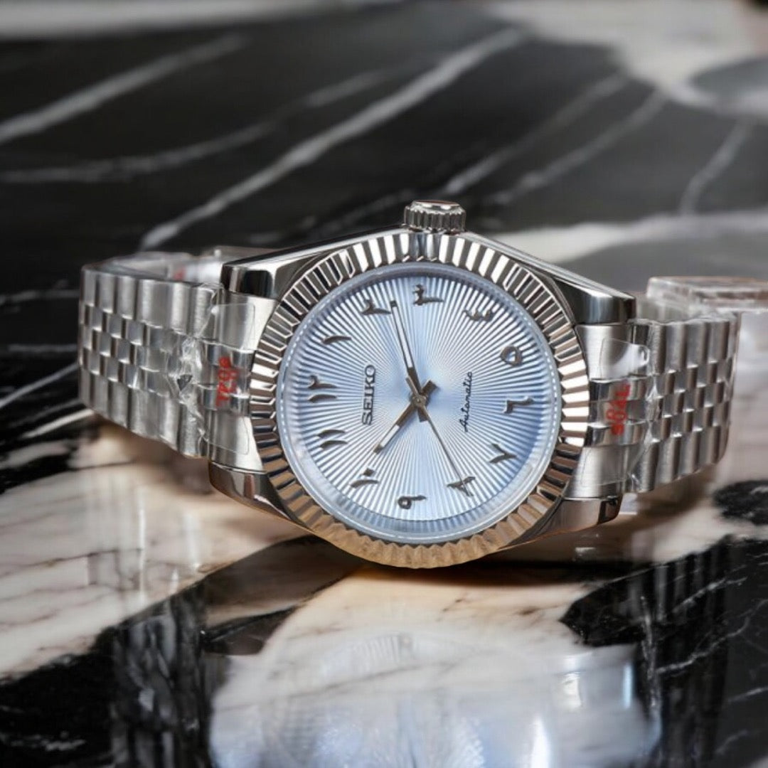 SEIKO MOD ARABISCHES ZIFFERBLATT | EISBLAU