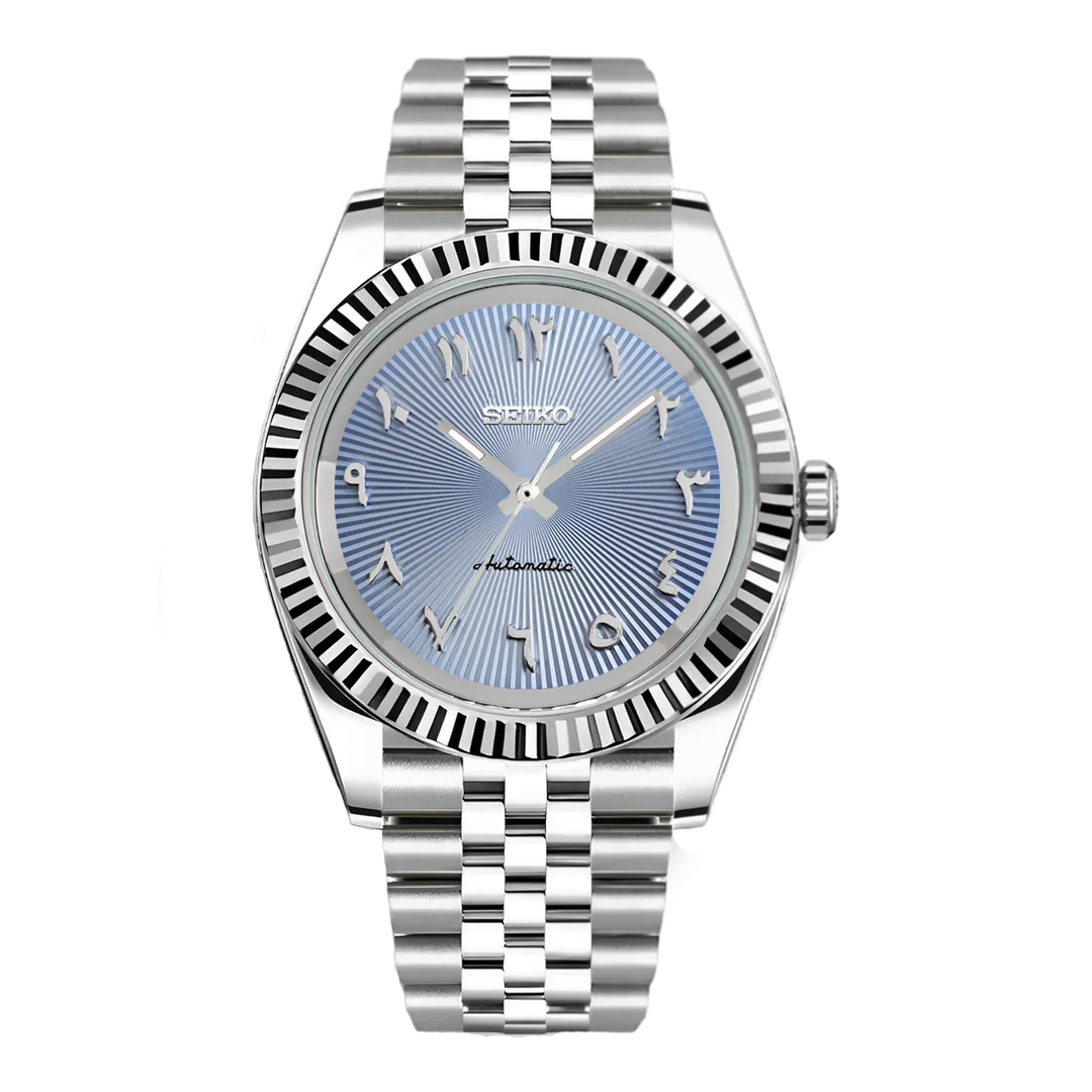 SEIKO MOD ARABISCHES ZIFFERBLATT | EISBLAU