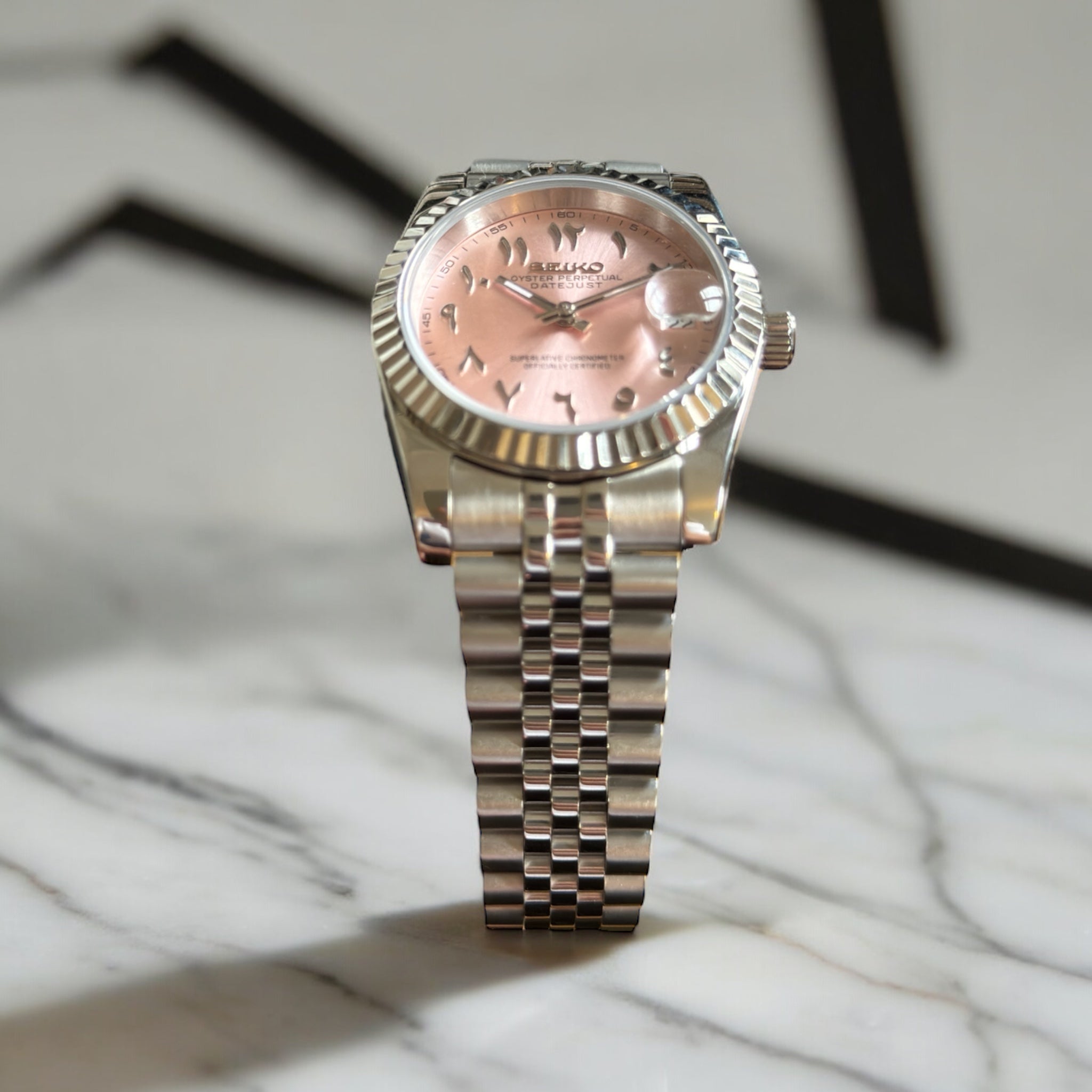 SEIKO MOD ARABISCHES ZIFFERBLATT | ROSA